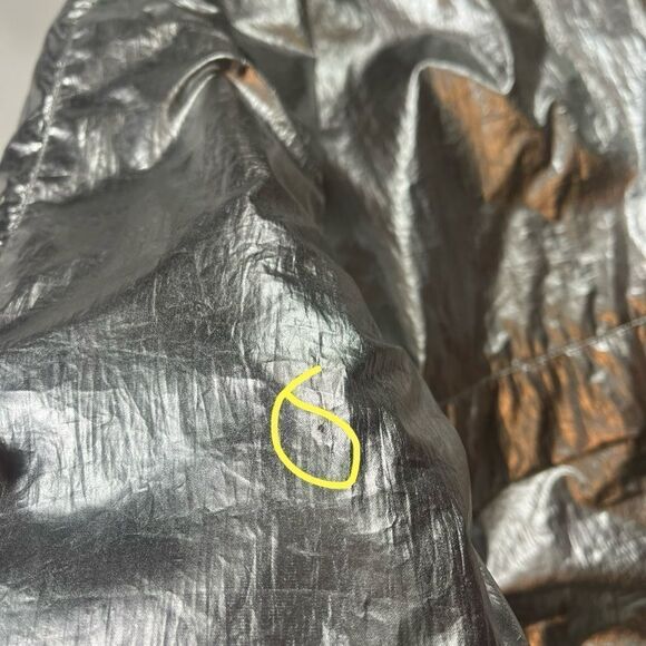 MAJE BOOMER METALLIC WINDBREAKER JACKET IN MULTI 38 - Picture 13 of 15